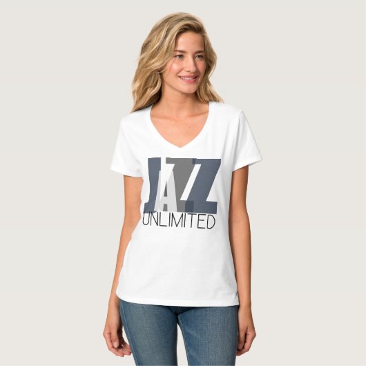Women's Jazz Unlimited Basic V-Neck Tシャツ (正面フル)