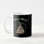 Womens Jingle Shells Christmas Tree Snowflakes Cel コーヒーマグカップ (左)