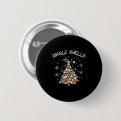 Womens Jingle Shells Christmas Tree Snowflakes Cel 缶バッジ (正面&裏面)
