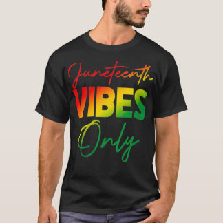 Womens Juneech Vibesのみ黒いプライドグラデーション Tシャツ