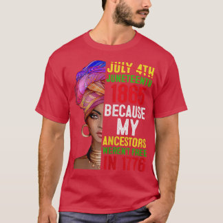 Womens Junetify 1865自由日先祖Fではない Tシャツ