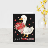 Women's Just A Lovely Goose Bouquet Roses Floral V カード (黄色い花)