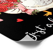 Women's Just A Lovely Goose Bouquet Roses Floral V ポスター (角)