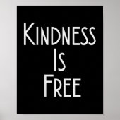 Womens Kindness Is Shirt Motivation Insration V-ne ポスター (正面)