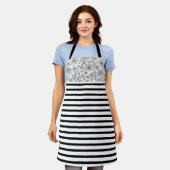 Women's Kitchen Apron with Stylish Pattern  エプロン (着用した状態)