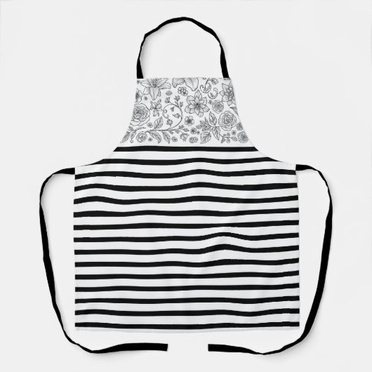 Women's Kitchen Apron with Stylish Pattern  エプロン (正面)