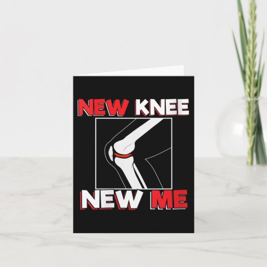 Womens Knee Surgery Recover Quote Gift - New Me V- カード (正面)