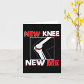 Womens Knee Surgery Recover Quote Gift - New Me V- カード (黄色い花)