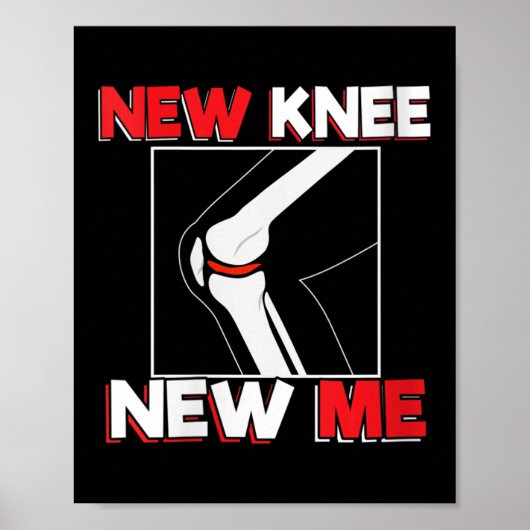 Womens Knee Surgery Recover Quote Gift - New Me V- ポスター (正面)