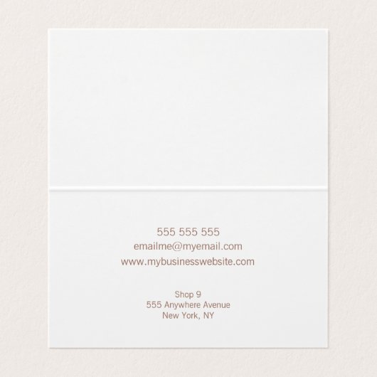 Womens Ladies Elegant Artist Any Profession 名刺 (内部フラット)