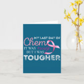 Womens Last Day Of Chemo It Was Tough Cancer Aware カード (黄色い花)