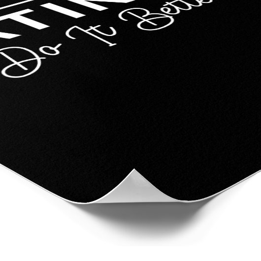 Womens Latinas Do It Better Funny Sarcastic Quote  ポスター (角)