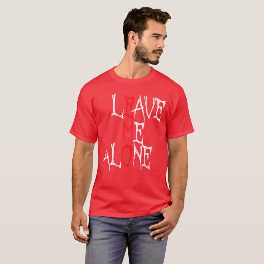 Womens Leave me Alone Emo Aesthetic Goth Scene Alt Tシャツ (正面フル)