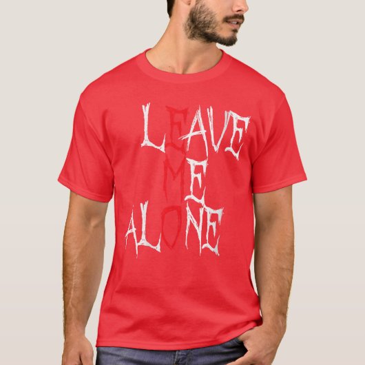 Womens Leave me Alone Emo Aesthetic Goth Scene Alt Tシャツ (正面)