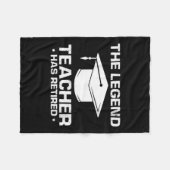 Womens Legendary Mentor Education Retirement Humor フリースブランケット (正面(横))