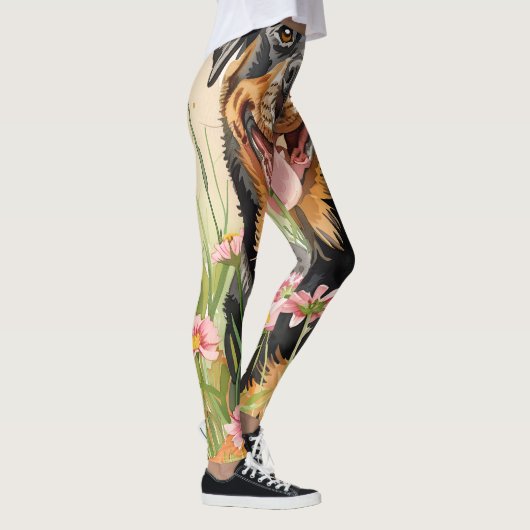 Women's Leggings – Rottweiler Dog Print レギンス (右)