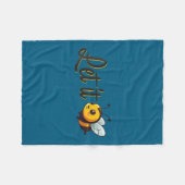 Womens Let It Bee Motivational Slogan Sitive Quote フリースブランケット (正面(横))