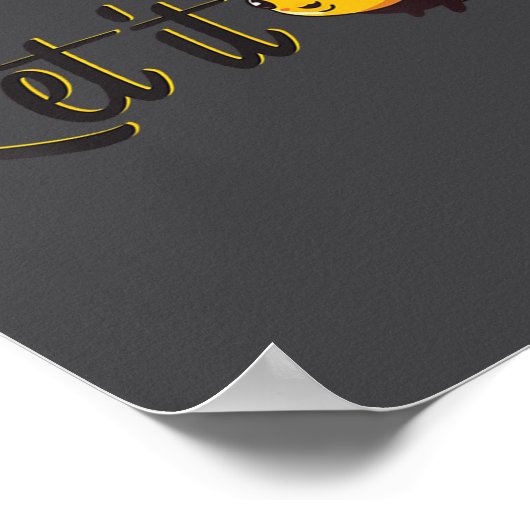 Womens Let It Bee Motivational Slogan Sitive Quote ポスター (角)