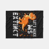 Womens Let’s Make Ms Extinct Dinosaur Awareness V- フリースブランケット (正面(横))