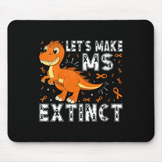Womens Let’s Make Ms Extinct Dinosaur Awareness V- マウスパッド (正面)