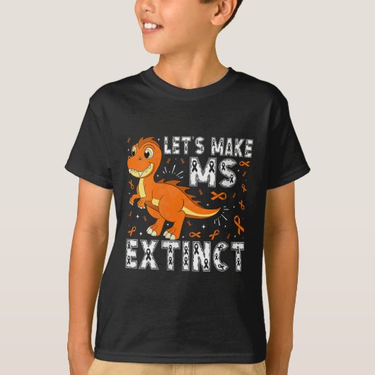 Womens Let’s Make Ms Extinct Dinosaur Awareness V- Tシャツ (正面)