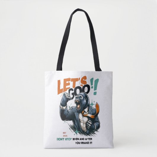WOMEN'S LET'S GOO LESSONS LEARN BAG トートバッグ (正面)