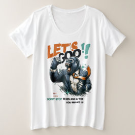 WOMEN'S LET'S GOO LESSONS LEARN PLUS SIZE TEE プラスサイズTシャツ