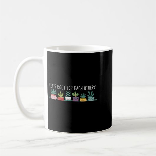 Womens Let's Root For Each Other Vegetables Suprt コーヒーマグカップ (左)