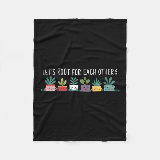 Womens Let's Root For Each Other Vegetables Suprt  フリースブランケット (正面)