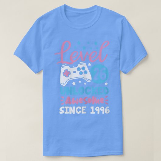 Womens Level 26 Unlocked Awesome 1996 26th Birthda Tシャツ (デザイン正面)