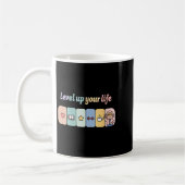 Womens Level Up Your Life Progress Bar Gamer Motiv コーヒーマグカップ (左)