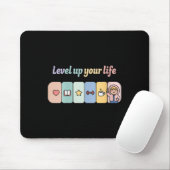Womens Level Up Your Life Progress Bar Gamer Motiv マウスパッド (マウス)