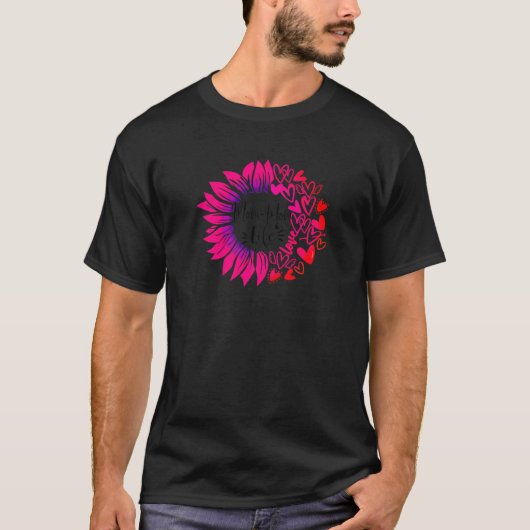 Womens Life Flower Heart Valentine's Day Tシャツ (正面)
