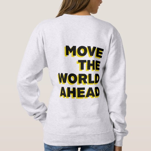 Women's light heather sweatshirt – 世界を動かす スウェットシャツ (裏面)