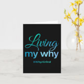 Womens Living My Why - Why I Grind - Insrational M カード (黄色い花)