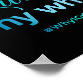 Womens Living My Why - Why I Grind - Insrational M ポスター (角)