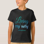 Womens Living My Why - Why I Grind - Insrational M Tシャツ (正面)