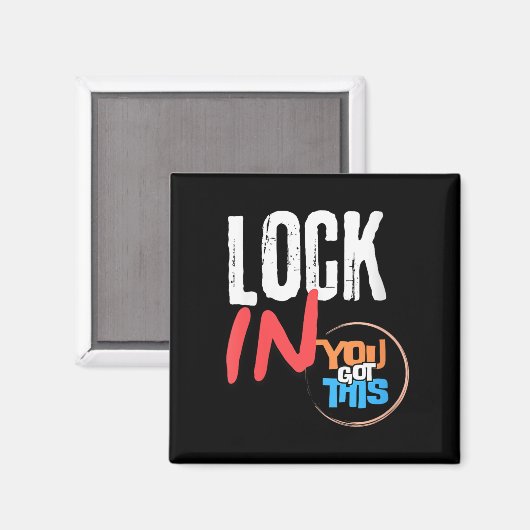 Womens Lock In You Got This Teacher Testing Motiva マグネット (正面/裏面)