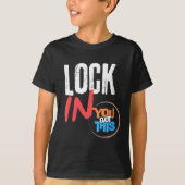 Womens Lock In You Got This Teacher Testing Motiva Tシャツ (正面)