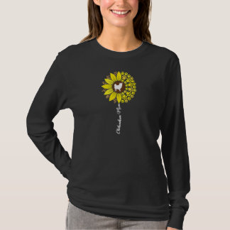 Womens Long Haired Hair Chihuahua Mom Sunflower Ch Tシャツ