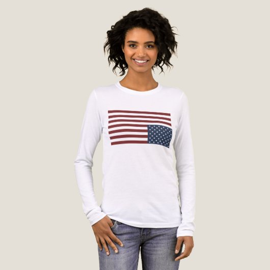 Women's Long-Sleeve T-Shirt: 危機 / S.O.S. トライブレンドTシャツ (正面全体)