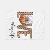 Womens Love Gaga Life Pumpkin Autumn Halloween  フリースブランケット (正面(横))