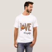 Womens Love Gaga Life Pumpkin Autumn Halloween Tシャツ (正面フル)