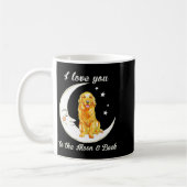 Womens Love Golden Retriever To The Moon And Back  コーヒーマグカップ (左)