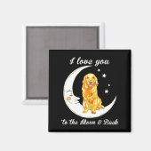 Womens Love Golden Retriever To The Moon And Back  マグネット (正面/裏面)