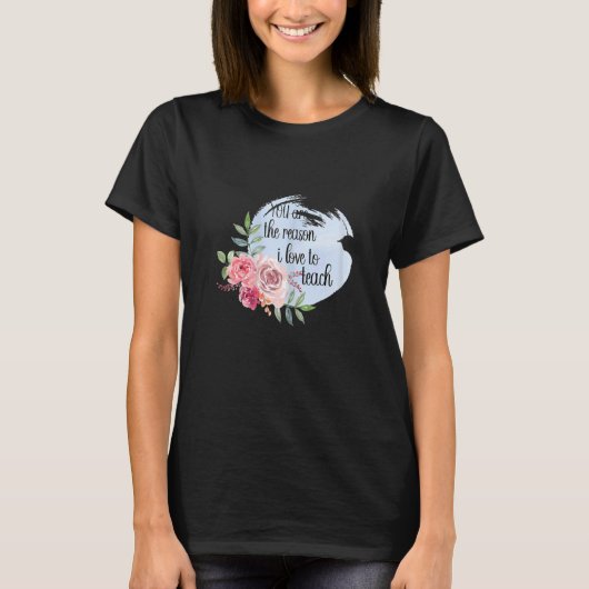 Womens Love To Teach Positive Affirmation Kind Mot Tシャツ (正面)
