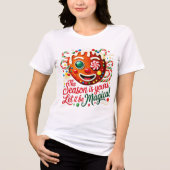 Women's Magical Gingerbread Cookie Cute Festive  トライブレンドＴシャツ (正面)