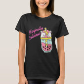 Womens Magically Delicious Unicorn Boba Kawaii Bub Tシャツ (正面)