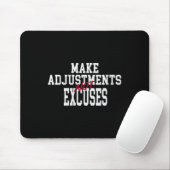 Womens Make Adjustments Not Excuses Motivational Q マウスパッド (マウス)