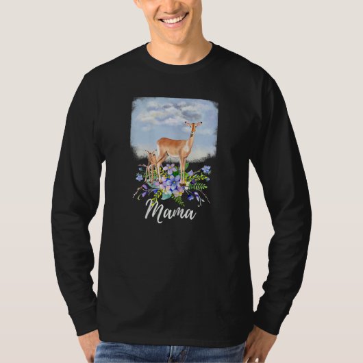 Womens Mama Deer Mommy Cute Doe New Mom  For Mothe Tシャツ (正面)